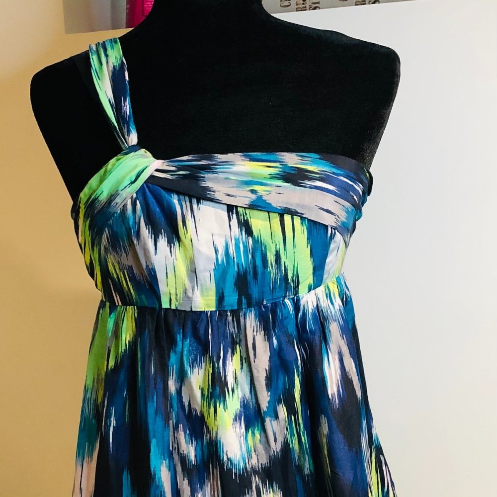 Ann Taylor Loft Abstract Print One Shoulder Dress - image 6